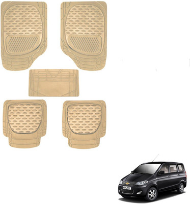 AuTO ADDiCT Rubber, PVC Standard Mat For  Chevrolet Enjoy(Beige)