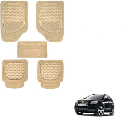 AuTO ADDiCT Rubber, PVC Standard Mat For  Chevrolet Captiva(Beige)