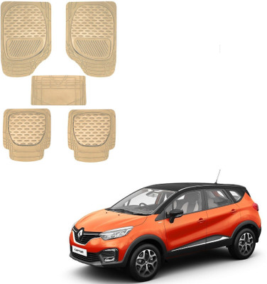 AuTO ADDiCT Rubber, PVC Standard Mat For  Renault Universal For Car(Beige)