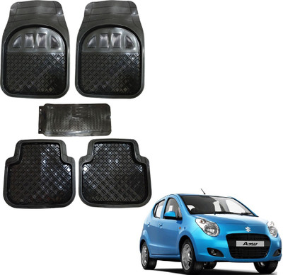Oshotto Rubber Standard Mat For  Maruti Suzuki A-Star(Black)