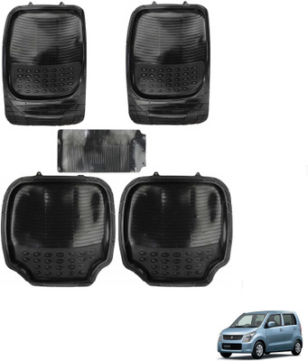 AuTO ADDiCT Rubber, PVC Standard Mat For  Maruti Suzuki WagonR(Black)