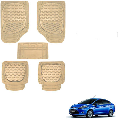 AuTO ADDiCT Rubber, PVC Standard Mat For  Ford New Fiesta(Beige)