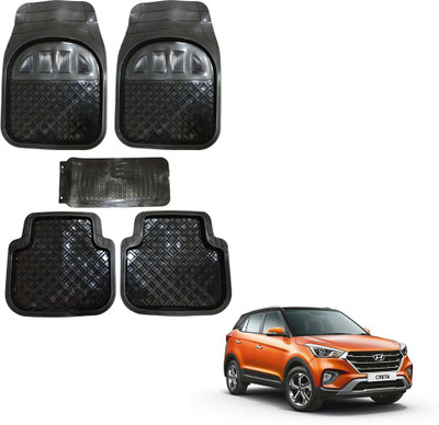 Oshotto Rubber Standard Mat For  Hyundai Creta(Black)