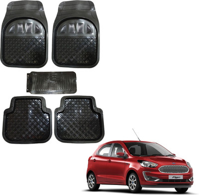 Oshotto Rubber Standard Mat For  Ford Figo(Black)