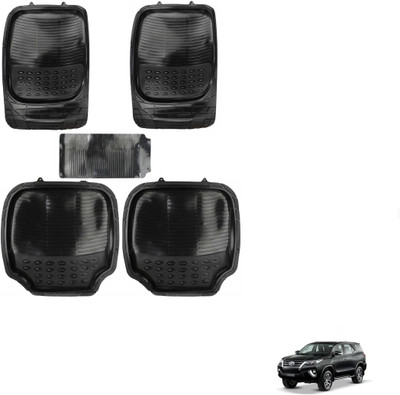 AuTO ADDiCT Rubber, PVC Standard Mat For  Toyota New Fortuner(Black)