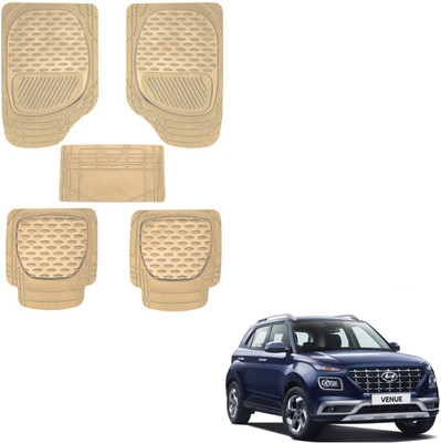 AuTO ADDiCT Rubber, PVC Standard Mat For  Hyundai Universal For Car(Beige)