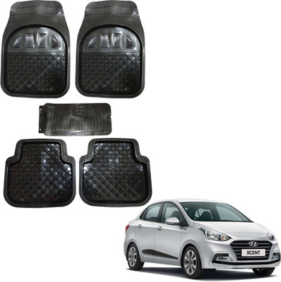 Oshotto Rubber Standard Mat For  Hyundai Xcent(Black)