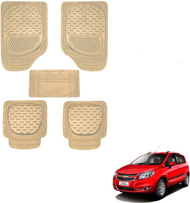 AuTO ADDiCT Rubber, PVC Standard Mat For  Chevrolet Sail Hatchback(Beige)