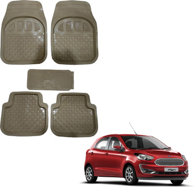 Oshotto Rubber Standard Mat For  Ford Figo(Beige)