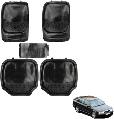 AuTO ADDiCT Rubber, PVC Standard Mat For  Skoda Octavia(Black)