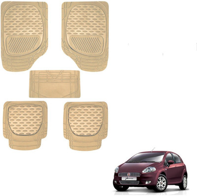 AuTO ADDiCT Rubber, PVC Standard Mat For  Fiat Punto(Beige)