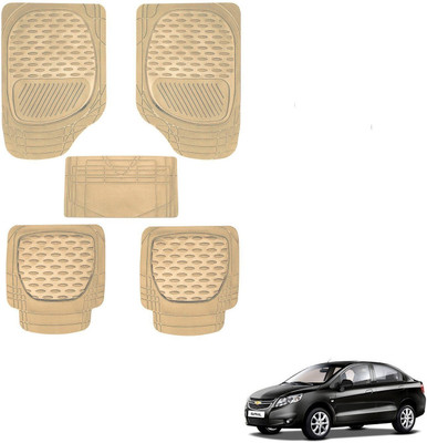AuTO ADDiCT Rubber, PVC Standard Mat For  Chevrolet Sail(Beige)