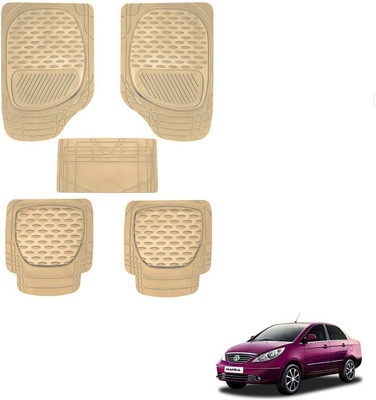 AuTO ADDiCT Rubber, PVC Standard Mat For  Tata Manza(Beige)