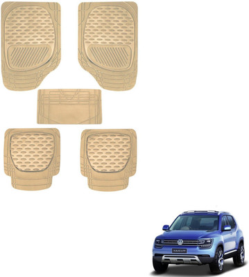 AuTO ADDiCT Rubber, PVC Standard Mat For  Volkswagen Universal For Car(Beige)