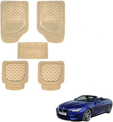 AuTO ADDiCT Rubber, PVC Standard Mat For  BMW Universal For Car(Beige)