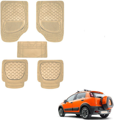 AuTO ADDiCT Rubber, PVC Standard Mat For  Fiat Avventura(Beige)