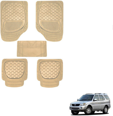 AuTO ADDiCT Rubber, PVC Standard Mat For  Tata Safari(Beige)