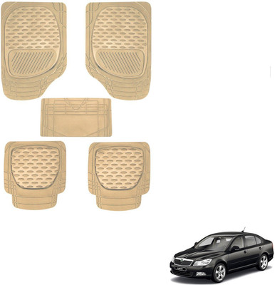 AuTO ADDiCT Rubber, PVC Standard Mat For  Skoda Laura(Beige)
