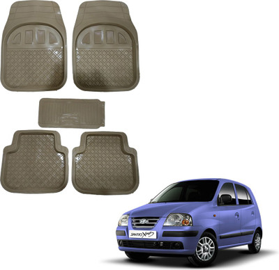 Oshotto Rubber Standard Mat For  Hyundai Santro Xing(Beige)