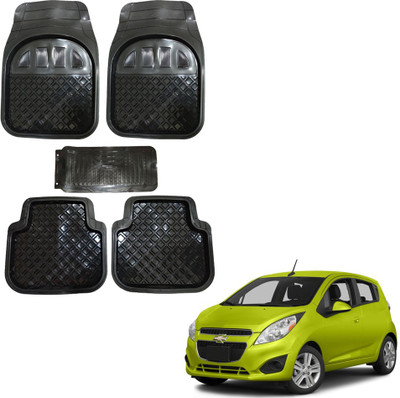 Oshotto Rubber Standard Mat For  Chevrolet Spark(Black)