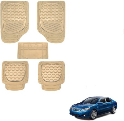 AuTO ADDiCT Rubber, PVC Standard Mat For  Toyota Camry(Beige)