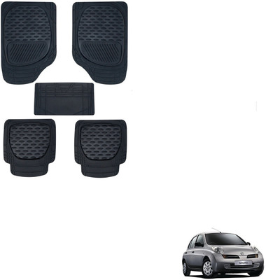 AuTO ADDiCT Rubber, PVC Standard Mat For  Nissan Micra(Black)
