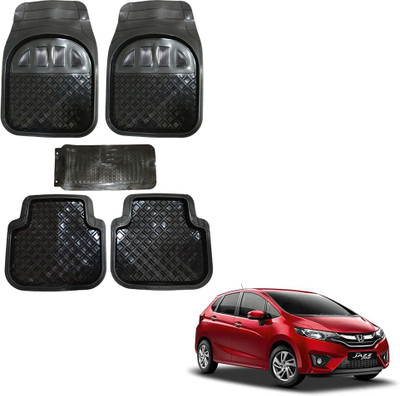 Oshotto Rubber Standard Mat For  Honda Jazz(Black)