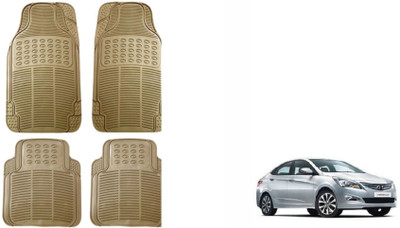 Auto Oprema Rubber Standard Mat For  Hyundai Fluidic Verna 4S(Beige)