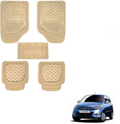 AuTO ADDiCT Rubber, PVC Standard Mat For  Hyundai i10(Beige)