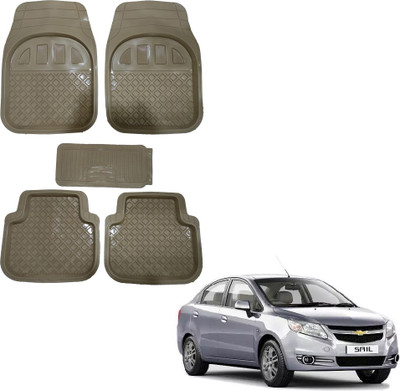 Oshotto Rubber Standard Mat For  Chevrolet Sail(Beige)