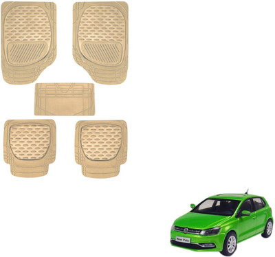 AuTO ADDiCT Rubber, PVC Standard Mat For  Volkswagen Polo Exquisite(Beige)