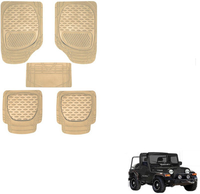 AuTO ADDiCT Rubber, PVC Standard Mat For  Mahindra Thar(Beige)