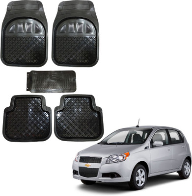 Oshotto Rubber Standard Mat For  Chevrolet Aveo(Black)