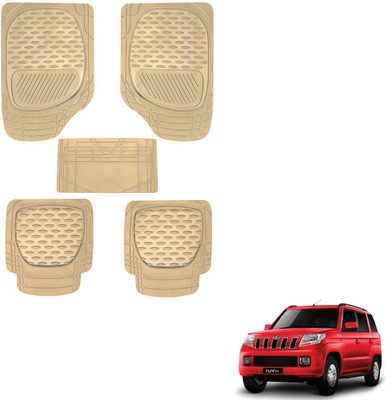 AuTO ADDiCT Rubber, PVC Standard Mat For  Mahindra TUV-300(Beige)