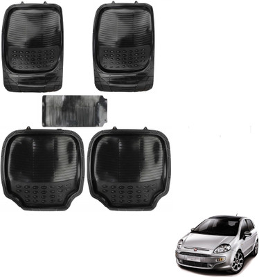 AuTO ADDiCT Rubber, PVC Standard Mat For  Fiat Punto Evo(Black)