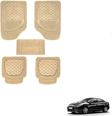 AuTO ADDiCT Rubber, PVC Standard Mat For  Renault Fluence(Beige)