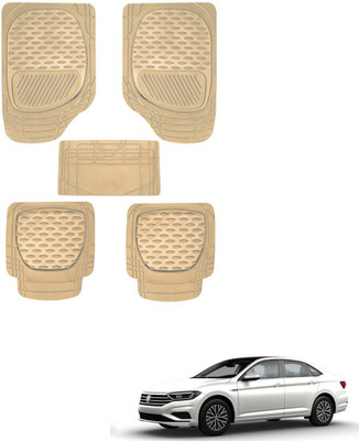 AuTO ADDiCT Rubber, PVC Standard Mat For  Volkswagen Jetta(Beige)