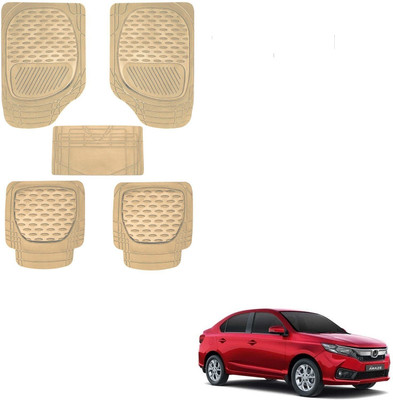 AuTO ADDiCT Rubber, PVC Standard Mat For  Honda Amaze(Beige)