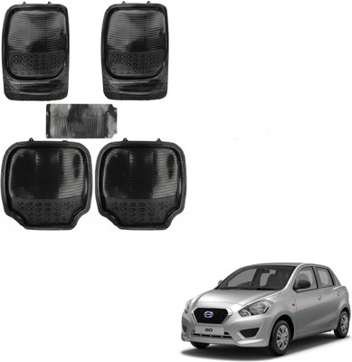 AuTO ADDiCT Rubber, PVC Standard Mat For  Datsun Go(Black)