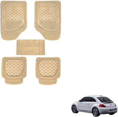 AuTO ADDiCT Rubber, PVC Standard Mat For  Volkswagen Beetle(Beige)