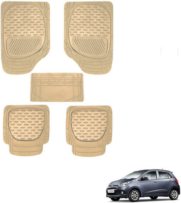 AuTO ADDiCT Rubber, PVC Standard Mat For  Hyundai Grand i10(Beige)