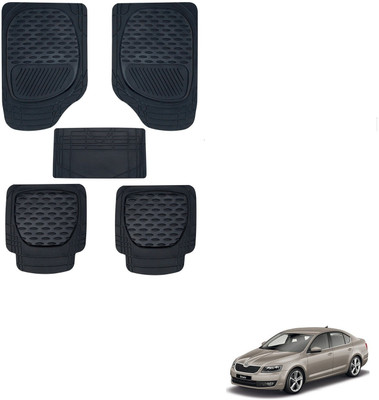AuTO ADDiCT Rubber, PVC Standard Mat For  Skoda Octavia(Black)