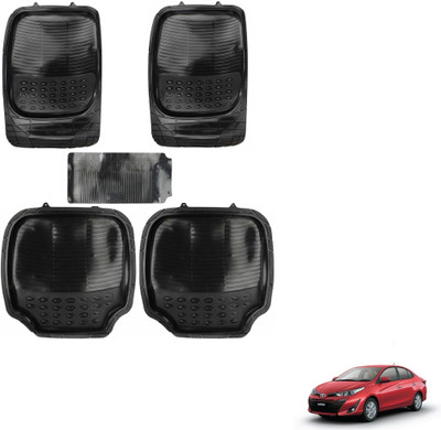 AuTO ADDiCT Rubber, PVC Standard Mat For  Toyota Yaris(Black)