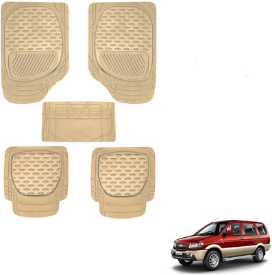 AuTO ADDiCT Rubber, PVC Standard Mat For  Chevrolet Tavera(Beige)