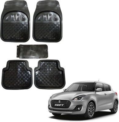 Oshotto Rubber Standard Mat For  Maruti Suzuki Swift Dzire(Black)
