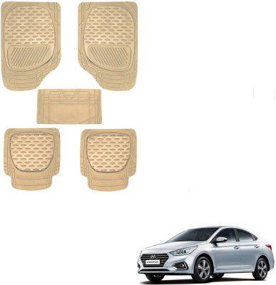 AuTO ADDiCT Rubber, PVC Standard Mat For  Hyundai Verna(Beige)