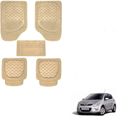 AuTO ADDiCT Rubber, PVC Standard Mat For  Hyundai i20(Beige)