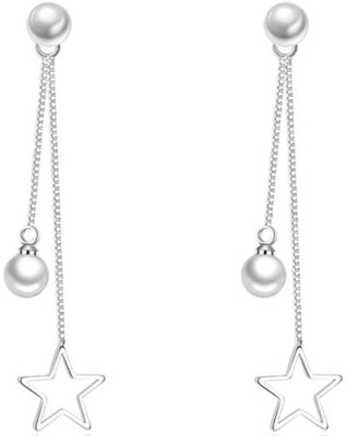 Silver Shoppee SSER1481) Pearl Alloy Drops & Danglers