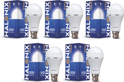 HALONIX LED PRIME INVERTER 9W B22 CW PK5 M 4 hrs Bulb Emergency Light(White)