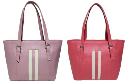 AZED Collections Women Pink, Red Shoulder Bag(Pack of: 2)